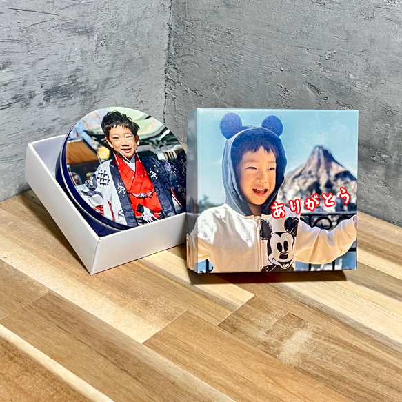 写真プリント化粧箱＋ニベア缶のフタに写真プリント 世界に一つのギフトは化粧箱まで作る！ 17枚目の画像