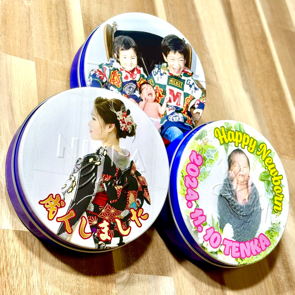 写真プリント化粧箱＋ニベア缶のフタに写真プリント 世界に一つのギフトは化粧箱まで作る！ 18枚目の画像