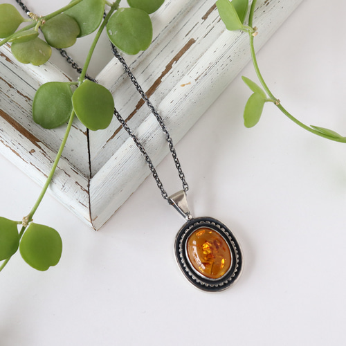 琥珀 シルバー925 ペンダント（チェーン別）□送料無料□ ネックレス 