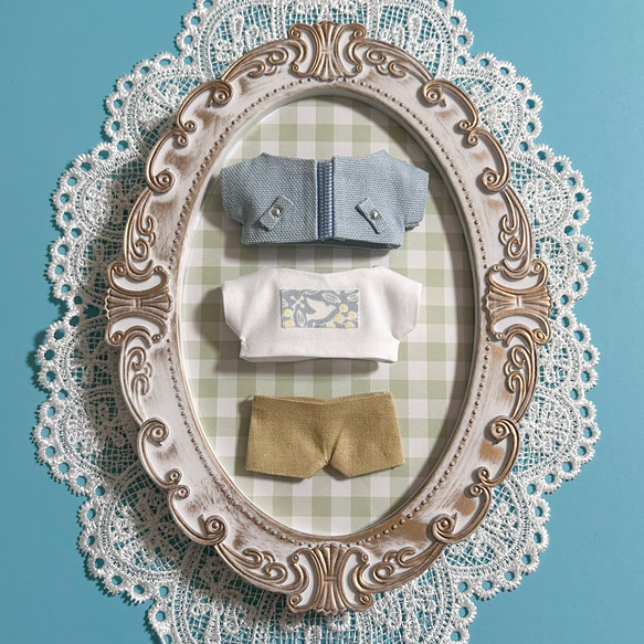 pon様　ひろみくんぬい　ぬい服　ツイートジャケット　スパンコールシャツ 10cmぬい ぬい服 ジャケット Tシャツ パンツ ぬいぐるみ ジーナ