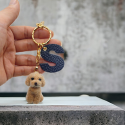 羊毛フェルト、トイプードルキーホルダー オーダーメイドできます