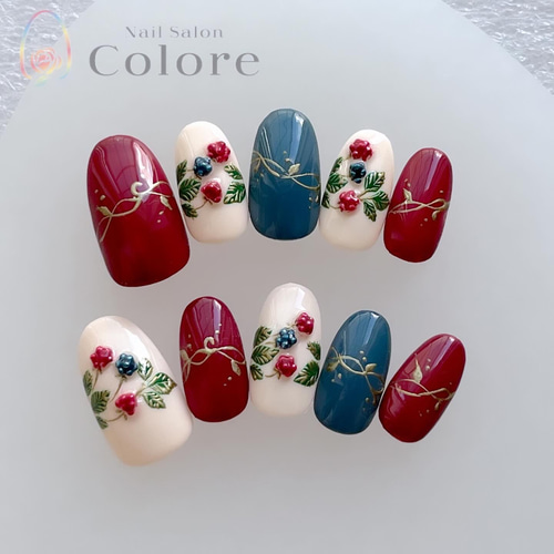 ■専用ページ【春さま】オーダーネイルチップ4点 つぶつぶラズベリーのぷっくりネイル 春ネイル 夏ネイル フルーツ