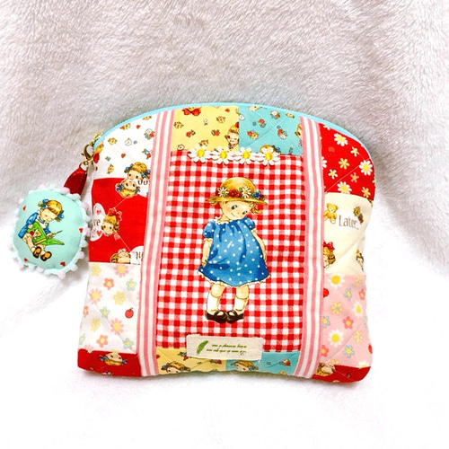 一点物♡かわいいマーガレットアンドソフィーのふわっとパッチワーク  