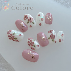 ■桜シール52枚■桜ネイル 春ネイル 和柄ネイル 和装ネイル 振袖 卒業式 91 ネイルチップ 振袖ネイル 和装ネイル 前撮りネイル 藤色