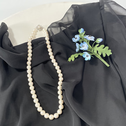 布花ブルーの小花が可愛いネモフィラのコサージュ。　母の日のプレゼントに 13枚目の画像