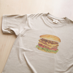 ハンバーガーデザイン　オーガニックコットン半袖Tシャツ [特集掲載] 3枚目の画像