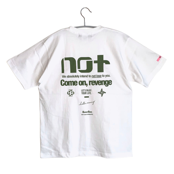 バックプリント】ロゴグラフィックTシャツ 白/ホワイト 6.2oz 綿