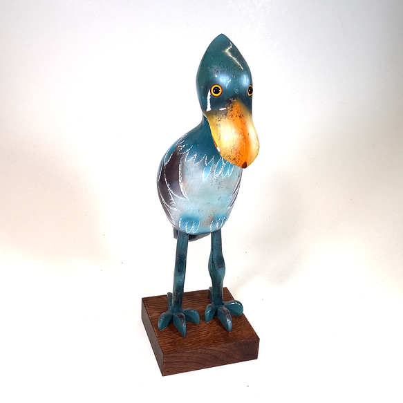 木製 ハシビロコウの置物 置き物 木製 ハシビロコウ 小 Shoebill インテリア 人形 北欧