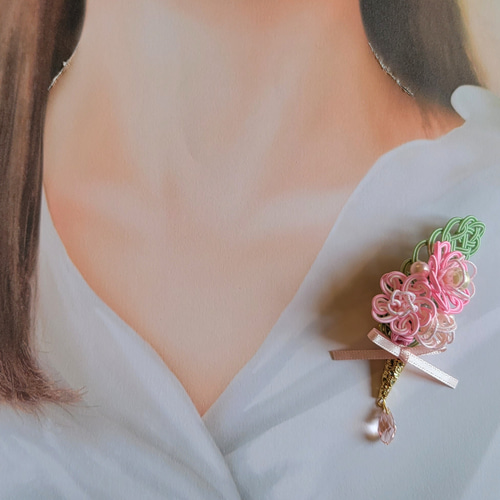 水引の桜ブローチ ブローチ Odd-Eye 通販｜Creema(クリーマ) 17379252