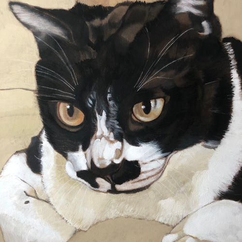 【送料0円】 猫イラスト「ハッチ2」（原画） イラスト 通販 安部円子 イラスト