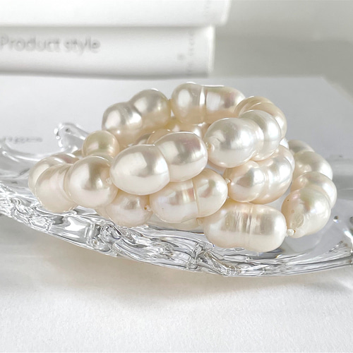 淡水パール 大粒ツインパール 双子パールのチョーカーネックレス