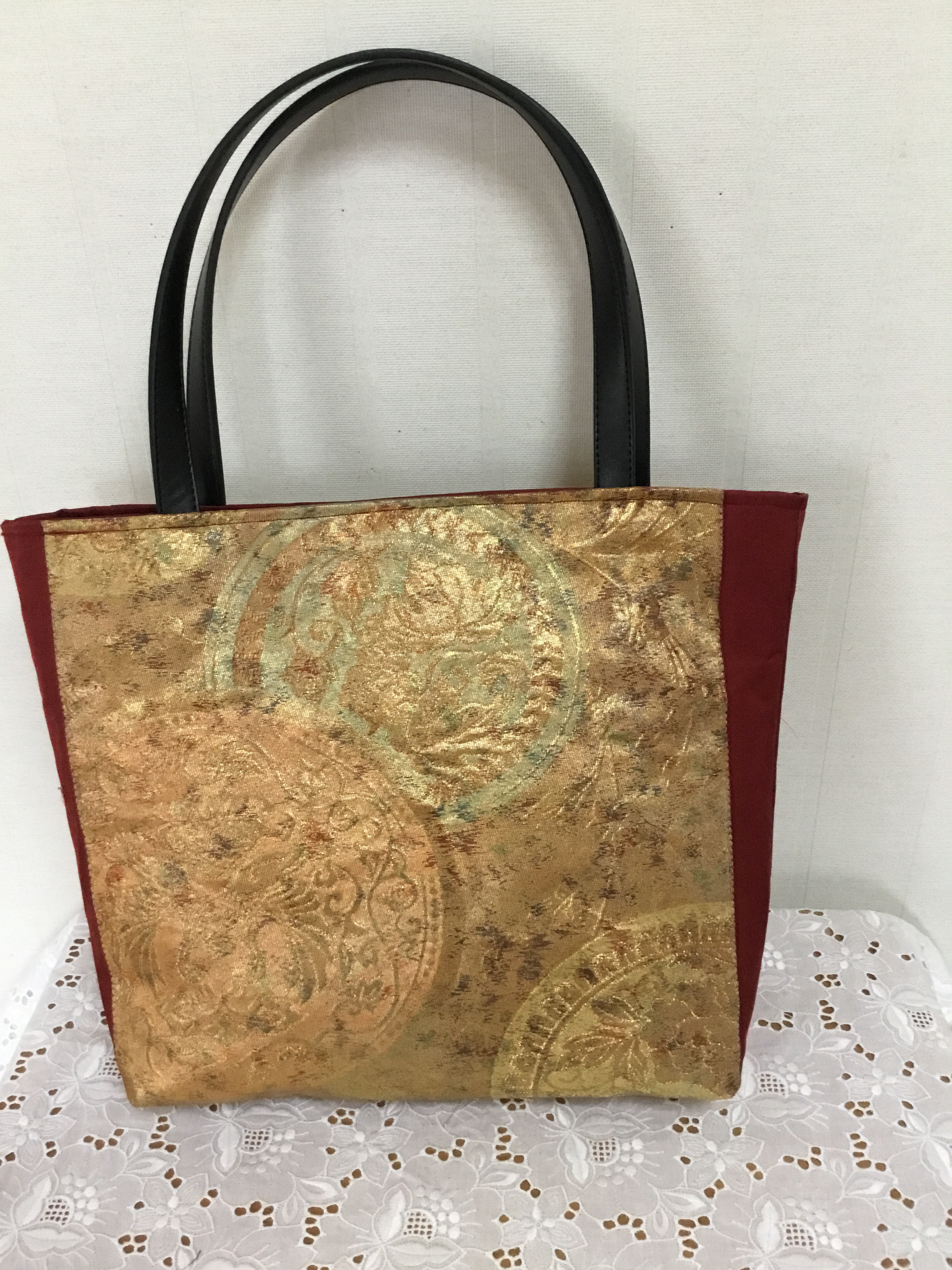 ハンドメイド・リメイク・帯・カバン・トートバッグ・A4ファイル・お出掛け・85