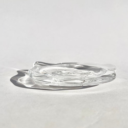 ガラスのお皿と蜜ろうキャンドル　Water 12枚目の画像