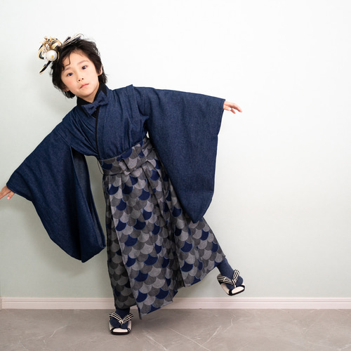 2ステップ袴（デニム） 子供服 HAM-NICO 通販｜Creema(クリーマ) 17379880 