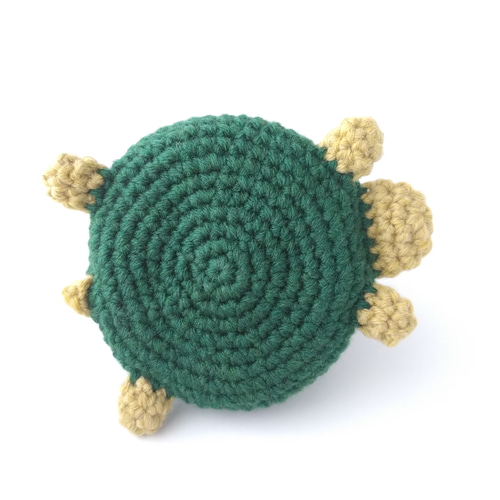 甲羅が巾着になったカメさん（ミドリバージョン） 巾着袋 亀ジュエリー