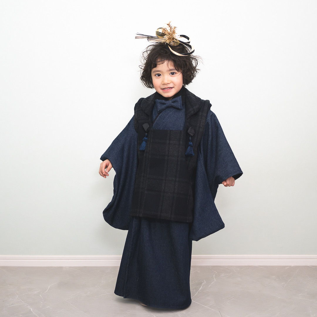 2step着物に合う被布（チェック）