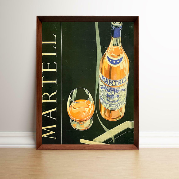 マーテル 1950年代 フランス ヴィンテージ 雑誌 広告 額付 ポスター アートフレーム 1枚目の画像