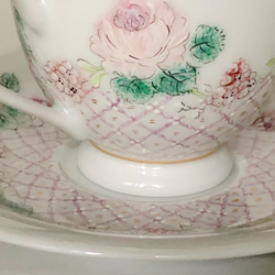レーシーwhite・コーヒー紅茶兼用カップ＆ソーサー（陶磁器） 6枚目の画像