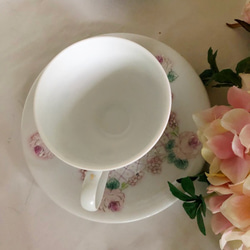 レーシーwhite・コーヒー紅茶兼用カップ＆ソーサー（陶磁器） 7枚目の画像
