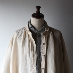 Linen open gather blouse "Sakura" 5枚目の画像