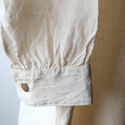 Linen open gather blouse "Sakura" 8枚目の画像