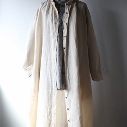 Linen open gather blouse "Sakura" 2枚目の画像