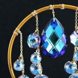 玄関やデスクに飾れる置き型☆涼しげ♪星泡のサンキャッチャー