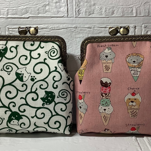 ちびまるさんオーダー品10.5㎝ねこの口金・サニタリー・小物入れ  