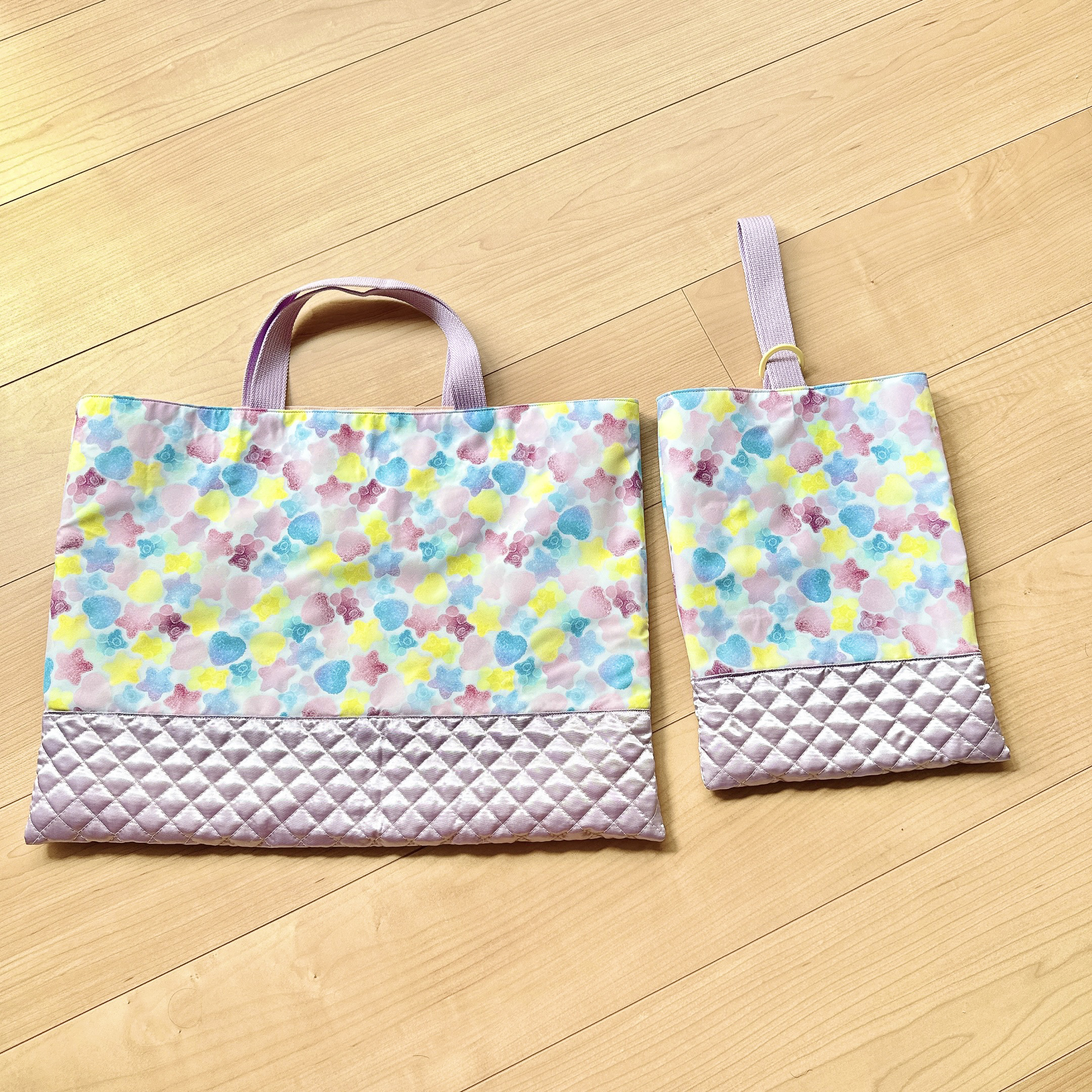《入園入学》宝石グミ手提げバッグ＆シューズ入れ