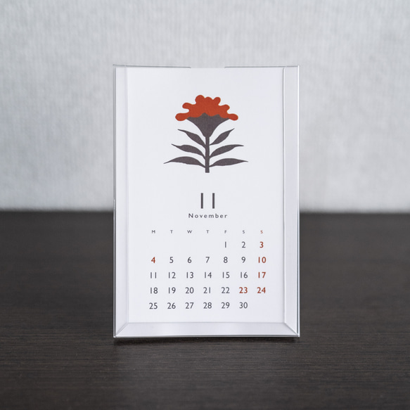 〈4月〜12月〉2024年カレンダー HANA【ハガキ・ケース付き】 4枚目の画像