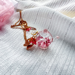 【ネックレス単品】桜舞い散る-桜ティーポット- 3枚目の画像