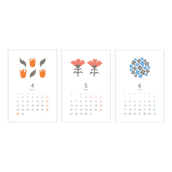 〈4月〜12月〉2024年カレンダー HANA【ハガキ・ケースなし】 4枚目の画像