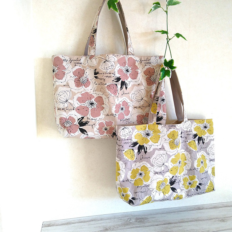 キャンバス コットン A4 トートバッグ ピンク 美品✨バーバリーブルーレーベル