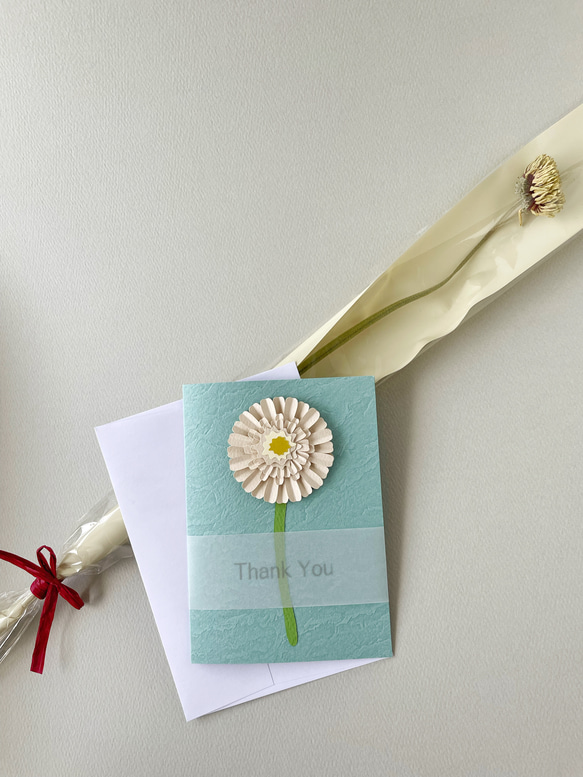 【リニューアル&新色!】《通常タイプ》ガーベラのメッセージカード・封筒付 / 全6種類  母の日・父の日・誕生日 2枚目の画像