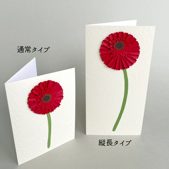 【リニューアル&新色!】《通常タイプ》ガーベラのメッセージカード・封筒付 / 全6種類  母の日・父の日・誕生日 6枚目の画像