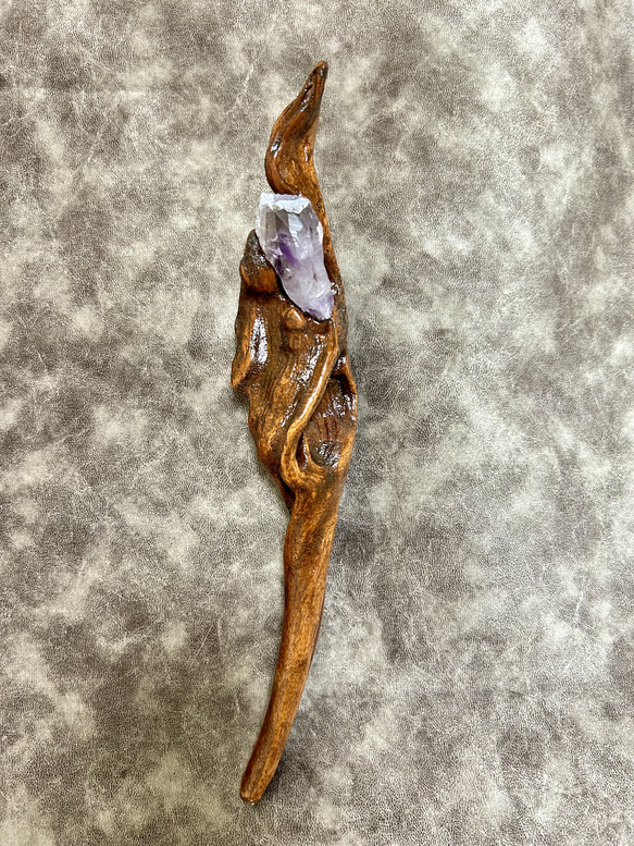 魔法の杖⭐︎アメシストクラウド⭐︎流木 8枚目の画像