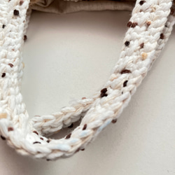 手編みのホーボーポケット織りバッグ 8枚目の画像