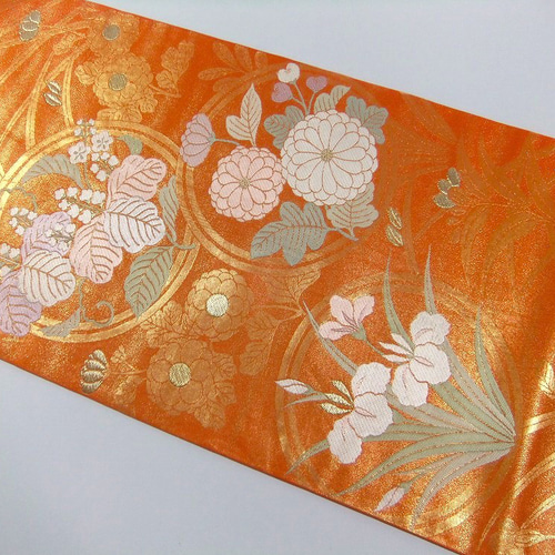 16)1868】和柄130cm/菊桐菖蒲文様/タペストリー・テーブル