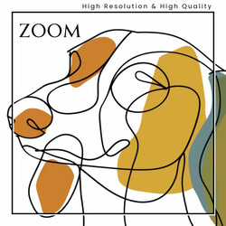 【犬と線 - ダックスフンド犬 No.2】モダンアートポスター ラインアート 犬の絵 犬の絵画 犬のイラスト 3枚目の画像