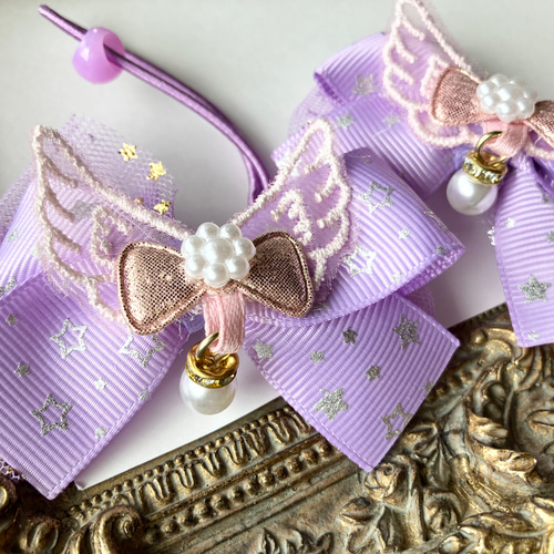 刺繍オーガンジー♡ちょうちょ ベビーヘアクリップ