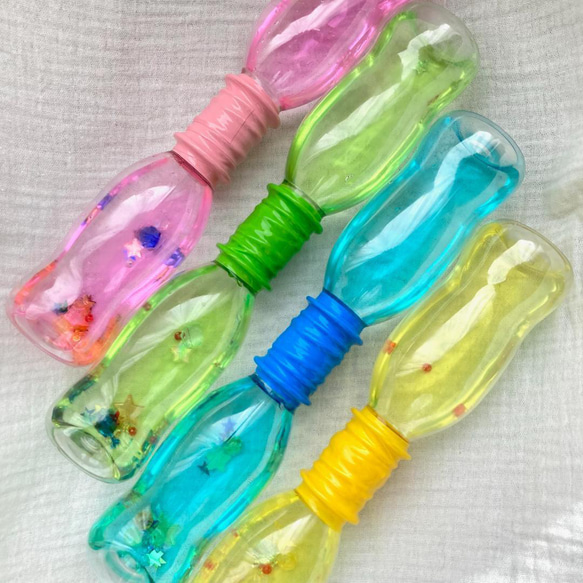 4本セット　いろみずボトル　センサリーボトル　知育玩具　知育　モンテッソーリ 3枚目の画像