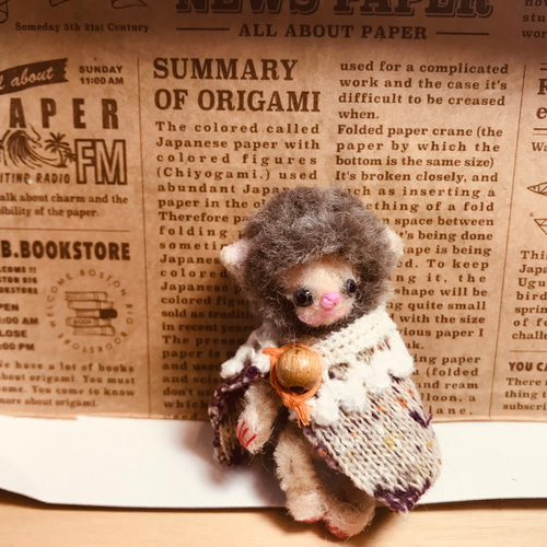 とても小さいくて可愛いお猿さん＊モールアート ぬいぐるみ cookie