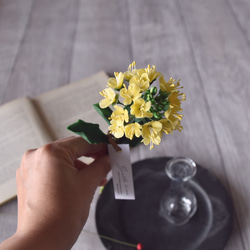 ◆粘土のお花◆　菜の花とテントウムシ　N952 8枚目の画像