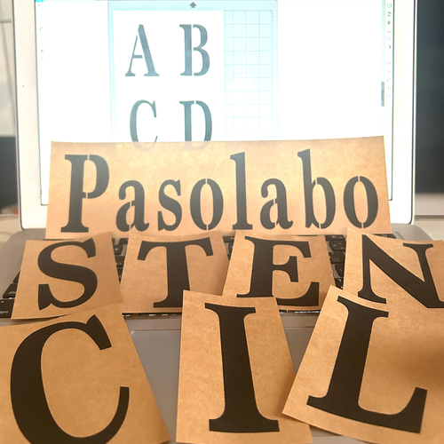 英数字(小)marionステンシルカード 型紙 pasolabo 通販 17381649