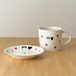 春福袋 マグカップ＆小皿苺と猫 2枚目の画像