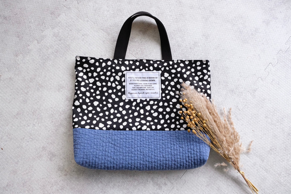 ☆送料無料☆ダルメシアン柄×デニムカラーのヌビ生地がおしゃれな