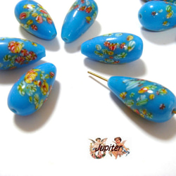 ヴィンテージガラスビーズ チェリーブランド 昭和レトロ とんぼ玉