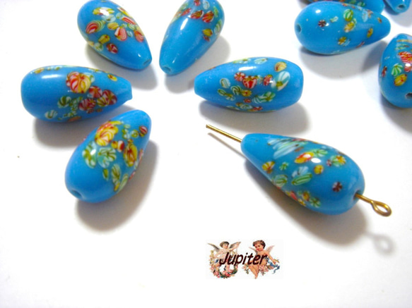 専用です★G0105★古代とんぼ玉 (11) 北欧　ガラスビーズ　白＆青　出土品 専用です☆G0105☆古代とんぼ玉 (11) 北欧 ガラスビーズ 白＆青