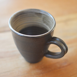 【訳あり品】コーヒーカップ／黒×白・焼き〆陶器（レンジ、オーブン、食洗機ＯＫ） 13枚目の画像