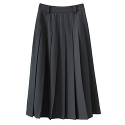 プリーツスカート　シンプルプリーツスカート　グレーとカーキ2色　裏地付きS-XL　S220 20枚目の画像